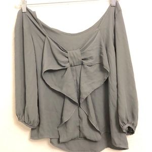 Coveted Clothing Loose Bow Blouse